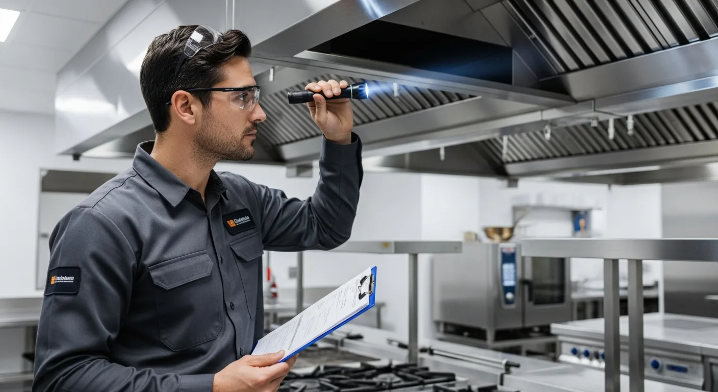 Commercial kitchen extract cleaning in Normanton